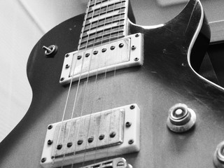 Close up Old Guitar