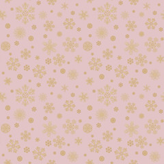 Winter christmas hand drawn seamless pattern print with snowflakes