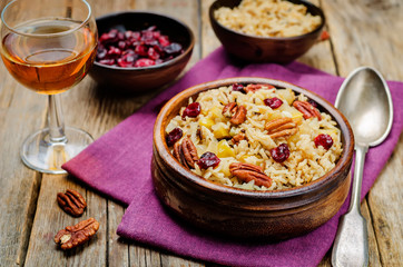 Apple Pecan dried cranberries and brown wild rice