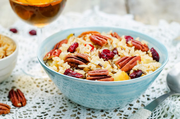 Apple Pecan dried cranberries and brown wild rice