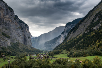 Blick ins Lauterbrunnental von Stechelberg