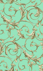 seamless pattern, baroque, classica