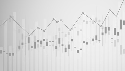 Candle stick graph chart of stock market investment trading. Stock market and exchange. Stock market data. Vector illustration