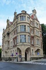 Fototapeta premium Typical buildings in the center of Prague, Czech Republic