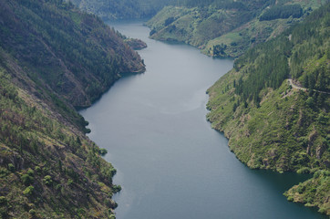 Fototapeta na wymiar Mountain landscape with river.