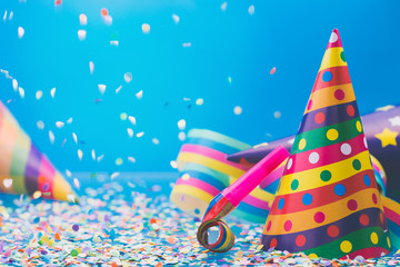 Colorful accessories to fun party on carnival or birthday.