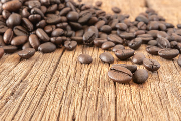 Roasted coffee beans background