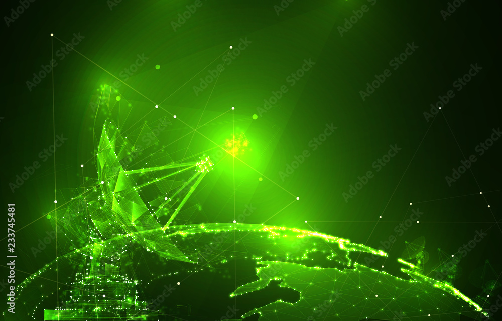 Wall mural abstract vector. radio antenna. astronomy and space research