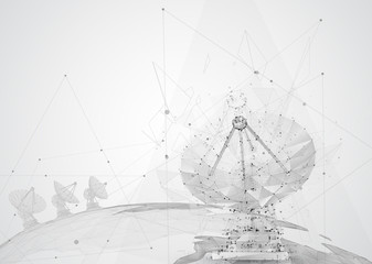 abstract vector. Radio antenna. astronomy and space research