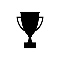 Winner trophy cup icon, logo on white background