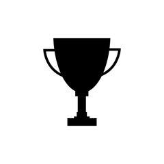 Winner trophy cup icon, logo on white background