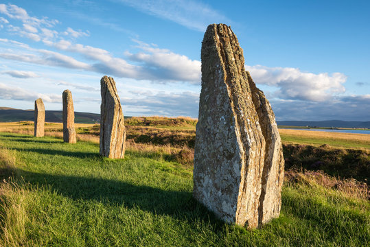 Great Britain, Scotland, Orkney, Mainland, Ring of Brodgar, Neolithic stone circle