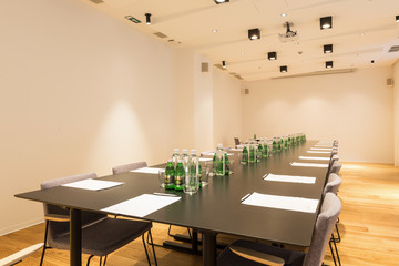 Interior of a conference room in a modern hotel