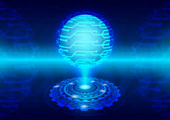Hi-tech technology concept, abstract background.