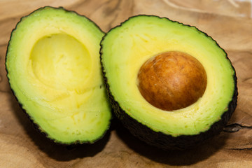 Avocado with a seed