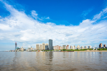 Fototapeta premium panoramic city skyline in hangzhou china