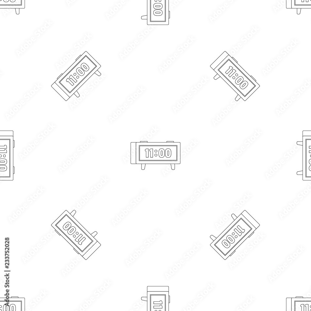 Poster digital clock pattern seamless vector repeat geometric for any web design