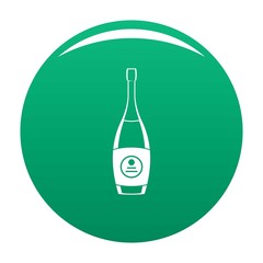 Party champagne icon. Simple illustration of party champagne vector icon for any design green