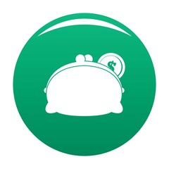 Purse woman icon. Simple illustration of purse woman vector icon for any design green