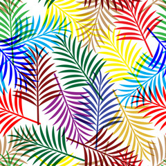 beautiful vector pattern with leaf on white background 