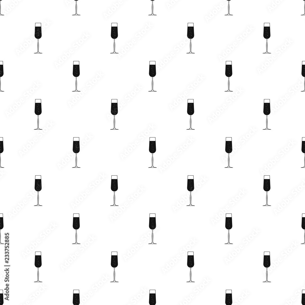 Poster glass of champagne pattern seamless vector repeat geometric for any web design