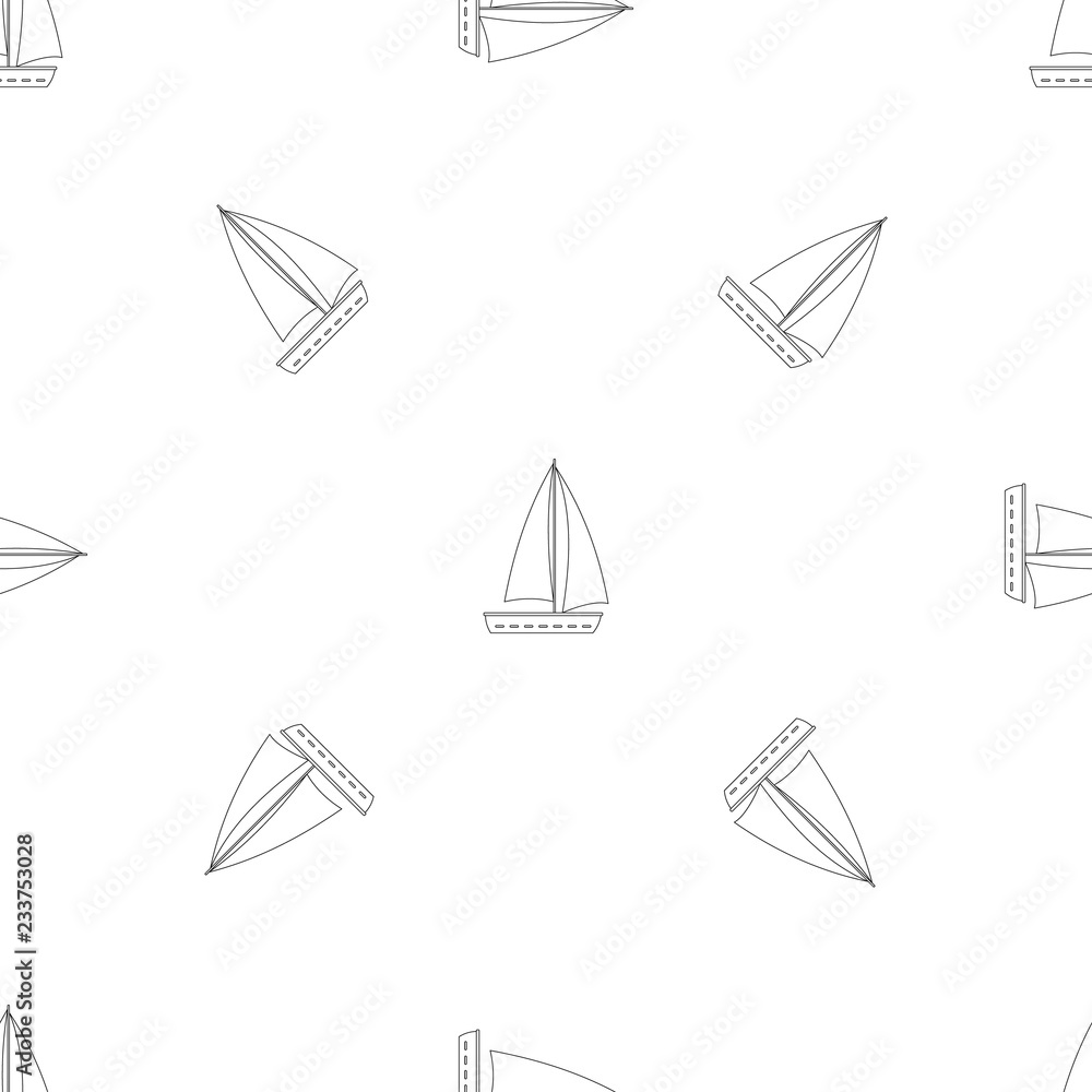 Poster travel yacht pattern seamless vector repeat geometric for any web design