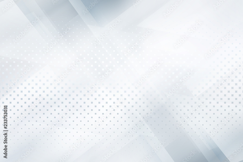 Fototapete white and grey halftone raster background with geometric shapes. abstract modern design.