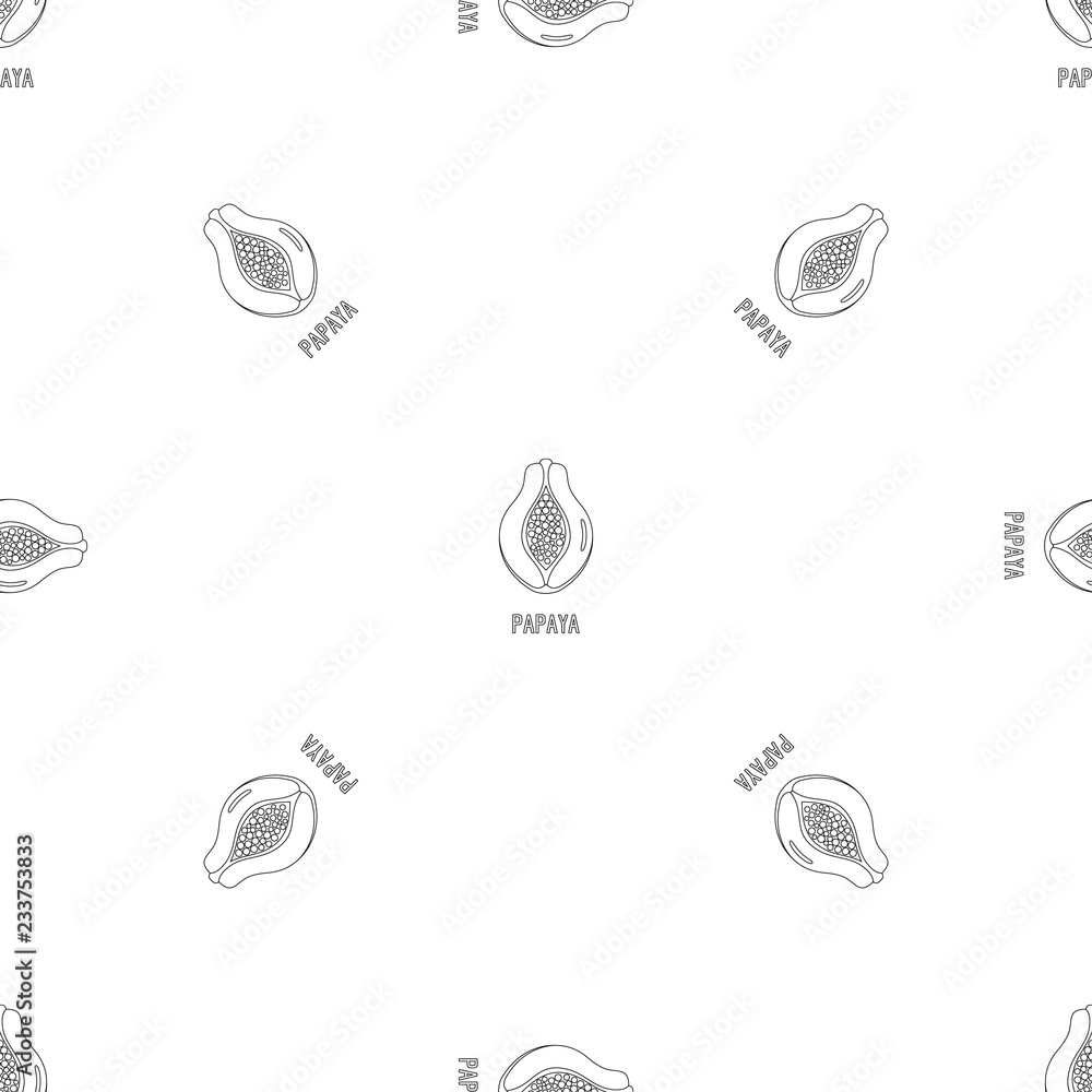 Poster papaya pattern seamless vector repeat geometric for any web design