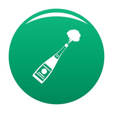 Explosion champagne icon. Simple illustration of explosion champagne vector icon for any design green