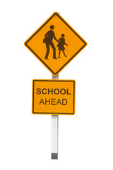 The sign School ahead