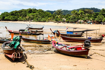 Fototapeta na wymiar Fishing boats of Koh Lanta