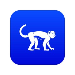 Macaque icon digital blue for any design isolated on white vector illustration