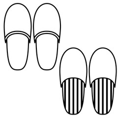 スリッパ　線画
