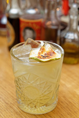 Cocktail served on the rocks