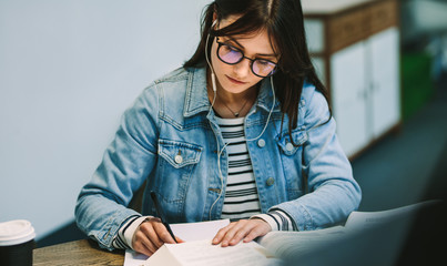Student preparing for exams