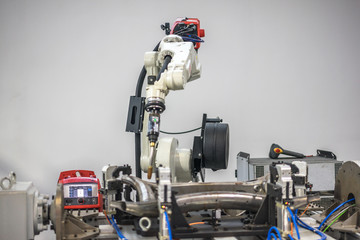 robot arm in factory