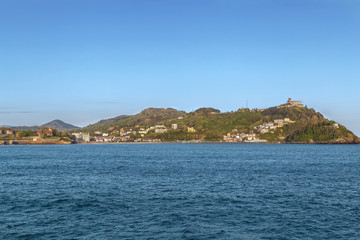 Fototapeta na wymiar View of Concha Bay, San Sebastian, Spain