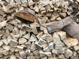 stacked firewoods as a background