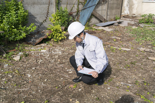 宅地造成前　更地調査イメージ