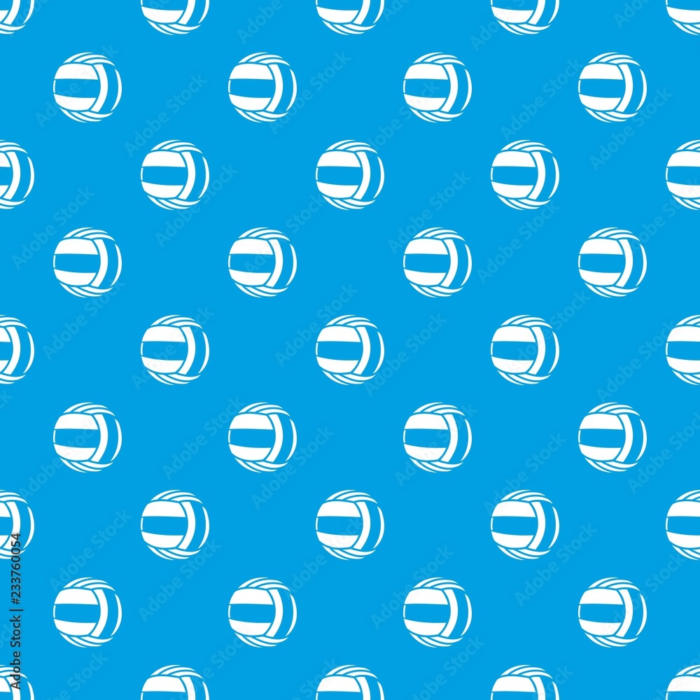 Poster volleyball pattern vector seamless blue repeat for any use
