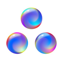 Abstract color round forms set. Gradient fluid circles in gentle tones