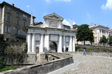 Bergamo, italy, gate, Porta San Giacomo, architecture, building, monument, old, stone, ancient,