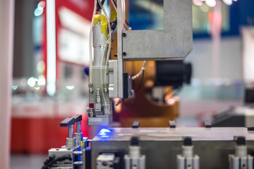 robot arm in factory