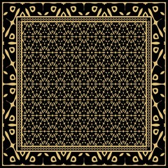 background, geometric pattern with ornate lace frame. illustration. for Scarf Print, Fabric, Covers, Scrapbooking, Bandana, Pareo, Shawl