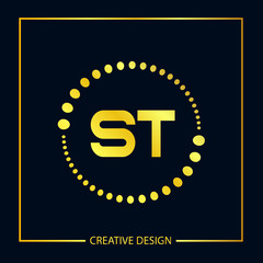 Obraz premium Initial letter ST Logo Template Vector Design