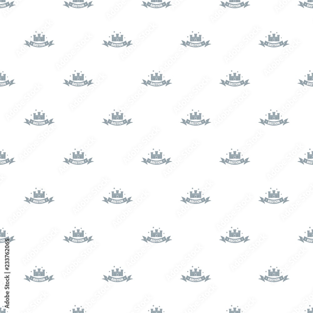 Poster building bastion pattern vector seamless repeat for any web design