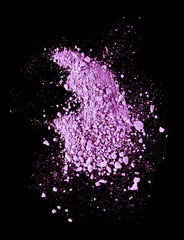 Eye shadow black background purple violet color