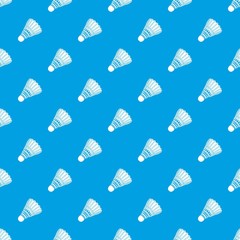 Badminton pattern vector seamless blue repeat for any use