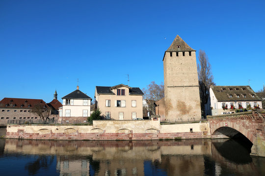 Ponts-Couverts - "Petite France" historical city center Strasbourg - France