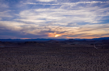 sunset in the desert